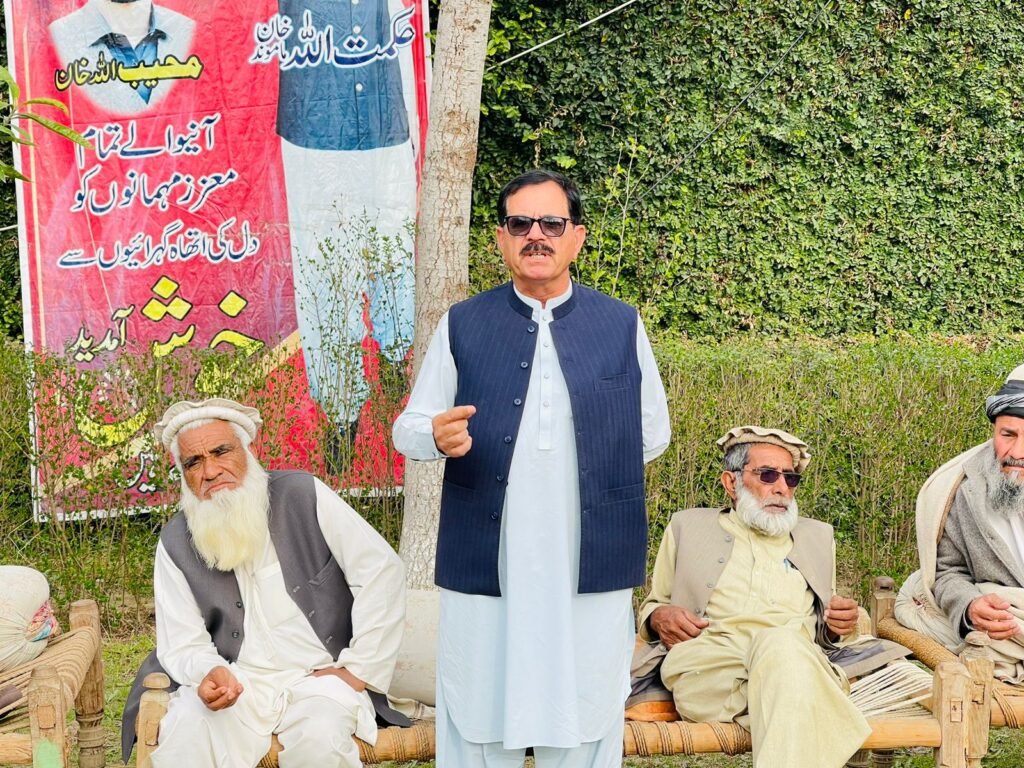 ضمنی انتخابات کے سلسلے میں اے این پی باجوڑ کے ضلعی کونسل کا اجلاس ملک عطاء اللہ خان کی رہائشگاہ پر م...